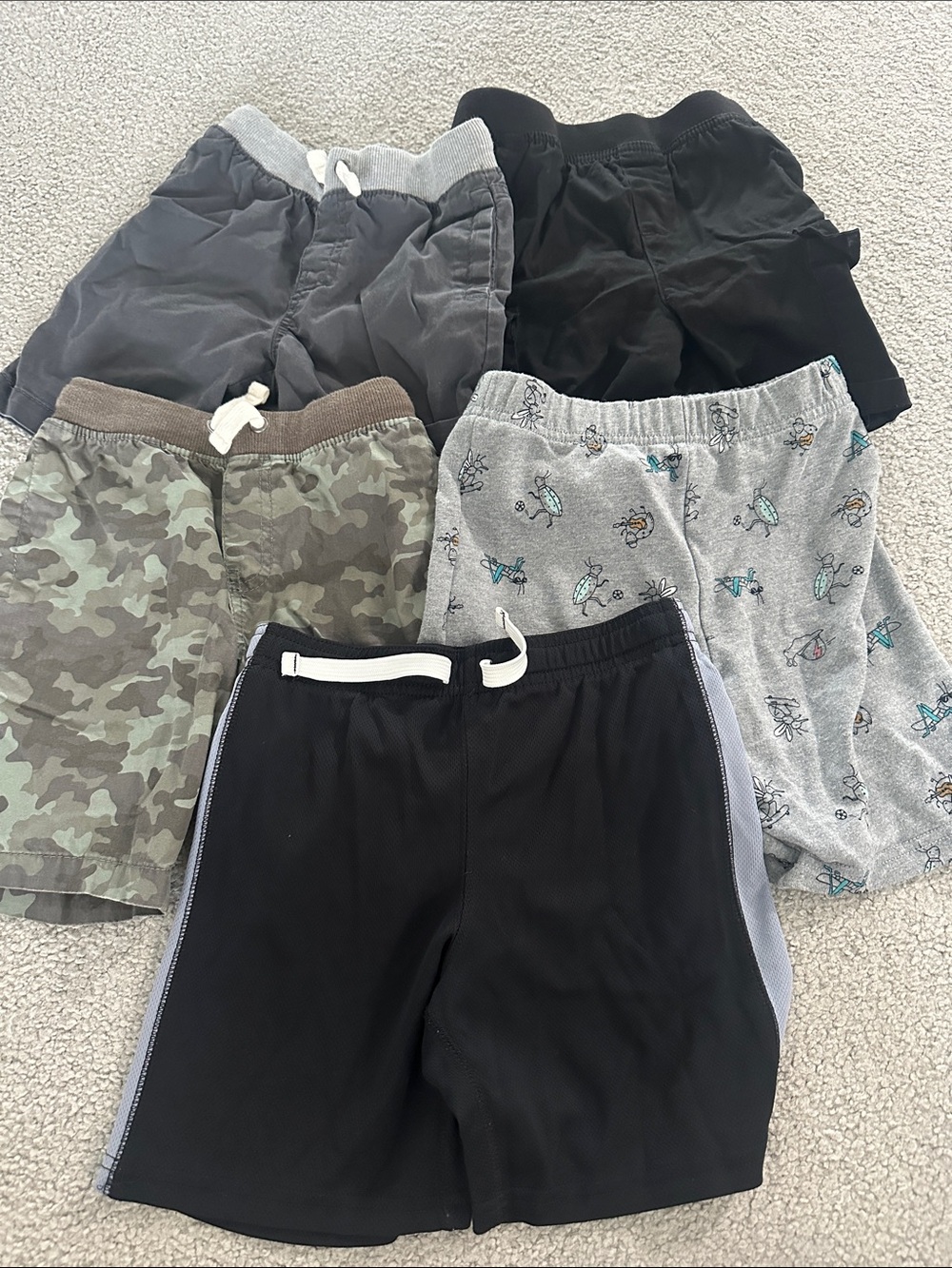 Cat & Jack Black and Gray Kids Athletic Shorts Set